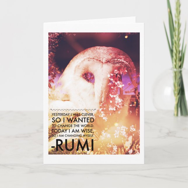 Tarjeta Belleza De Búho De Barn (Anverso)