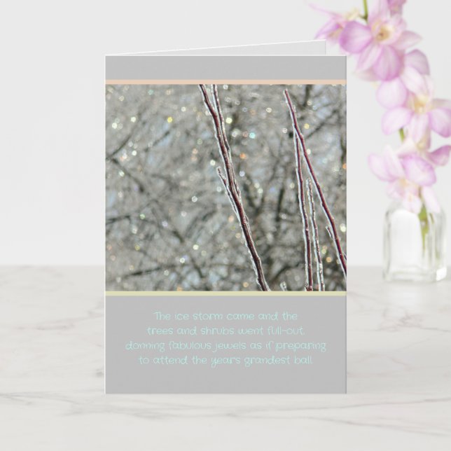 TARJETA BELLEZA DE LA TORMENTA DE HIELO/DERRAMAS COMO LAS  (Orquídea)