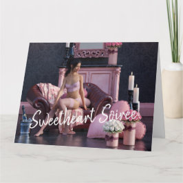 Tarjeta Belleza del Día de San Valentín en Ropa Interior e