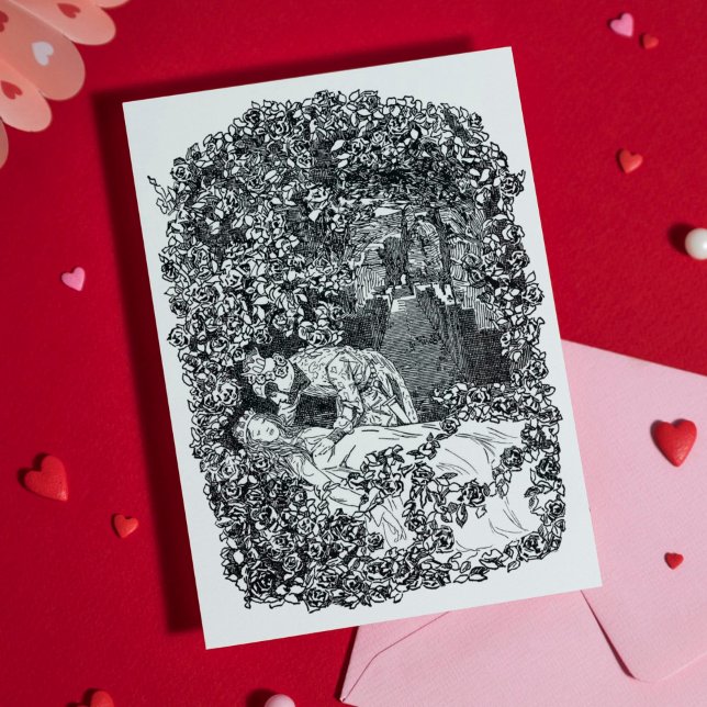 Tarjeta Belleza durmiente Hada Tale Romántico Valentine (Subido por el creador)