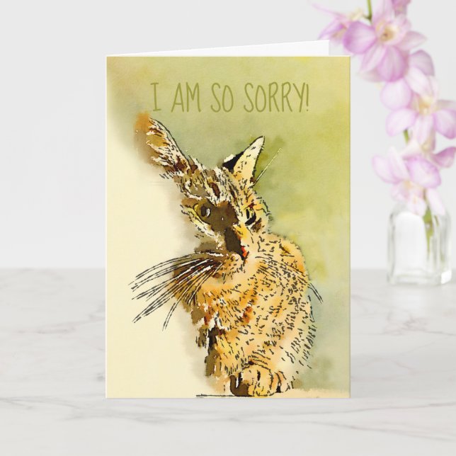 Tarjeta Belleza: la foto reemplazable de Red Tabby Kitty (Orquídea)