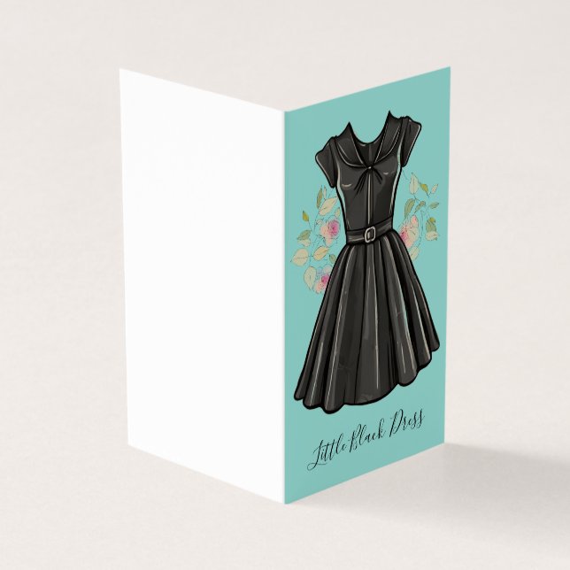 Tarjeta Belleza nostálgica Pequeño vestido negro LBD Blank (Exterior)