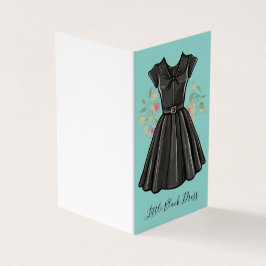 Tarjeta Belleza nostálgica Pequeño vestido negro LBD Blank