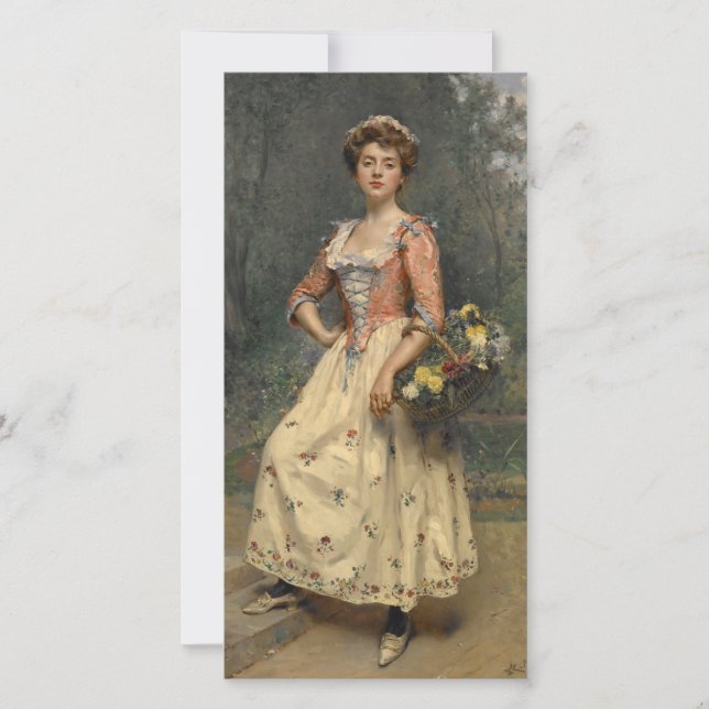 Tarjeta Belleza primavera (por Raimundo de Madrazo y Garre (Anverso)