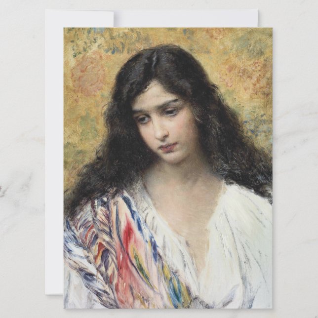 Tarjeta Belleza rusa (por Konstantin Makovsky) (Anverso)