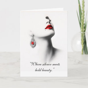 Tarjeta Belleza Silenciosa – Arte Monocromo al Carbón con