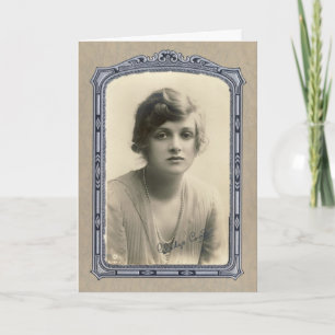 Tarjeta Belleza Vintage, Felicidades de Cumpleaños