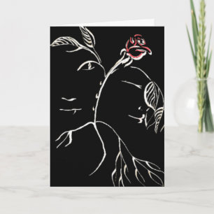 Tarjeta Belleza y Rosa bestia