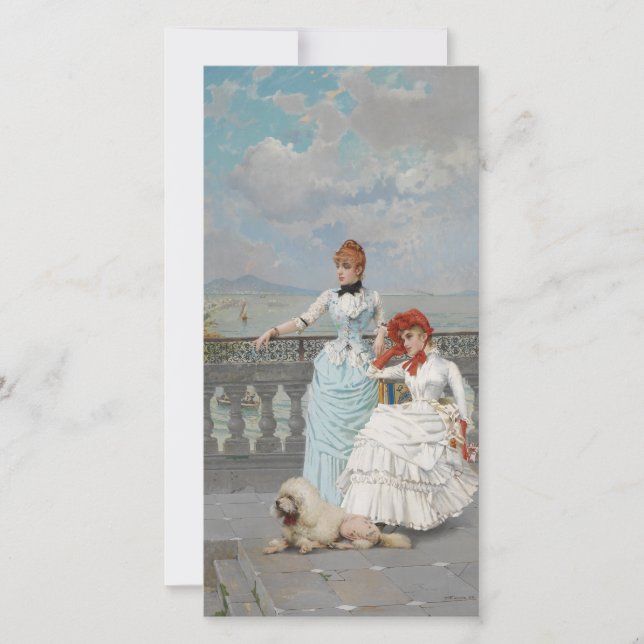 Tarjeta Bellezas napolitanas (jóvenes italianas elegantes) (Anverso)