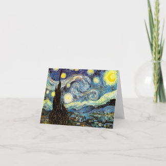 Tarjeta Bello Artes de la noche estrellada de Van Gogh