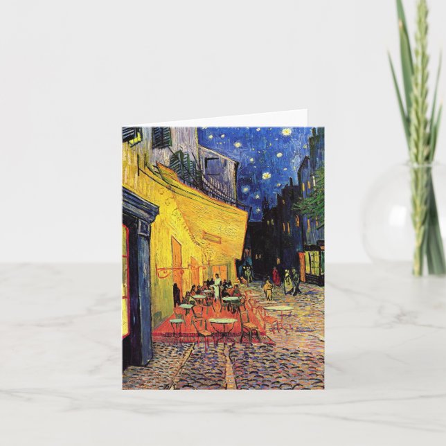 Tarjeta Bello Artes de Terrace Place du Forum Van Gogh del (Anverso)