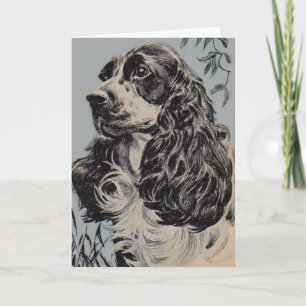Tarjeta bello cocker spaniel