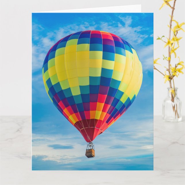 Tarjeta Bellos globos de aire caliente Blank Notecard (flor amarilla)