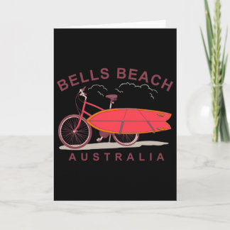 Tarjeta Bells Beach Australia Surfboard Bike Surfer 