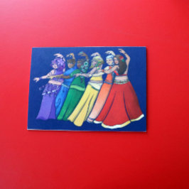 Tarjeta Belly arcoiris bailarina Belly de danza