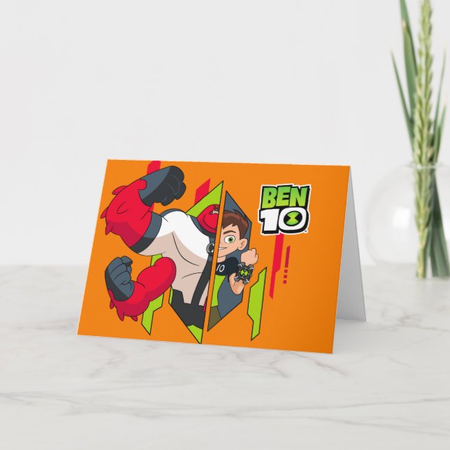 Tarjeta Ben 10 Transformación del ADN de los cuatro brazos (Anverso)