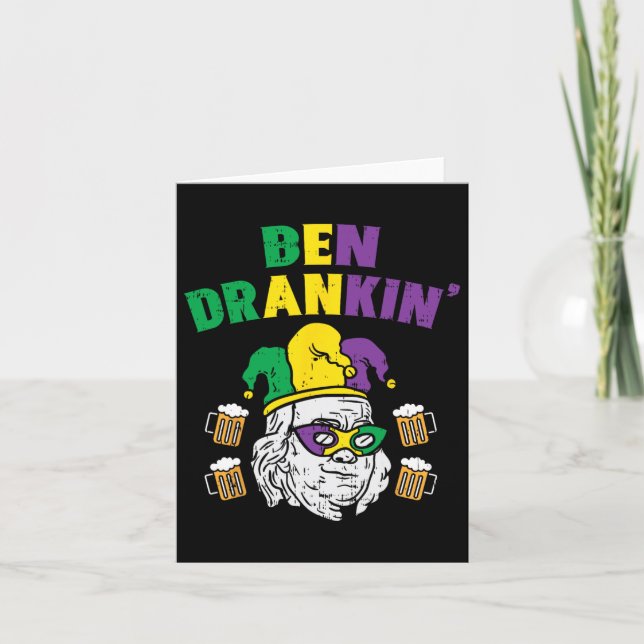 Tarjeta Ben Drankin Franklin Presidente Estadounidense Fun (Anverso)