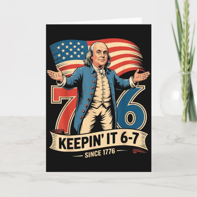 Tarjeta Ben Franklin 67 Meme Keepin It 7-6 Profesor de His (Anverso)