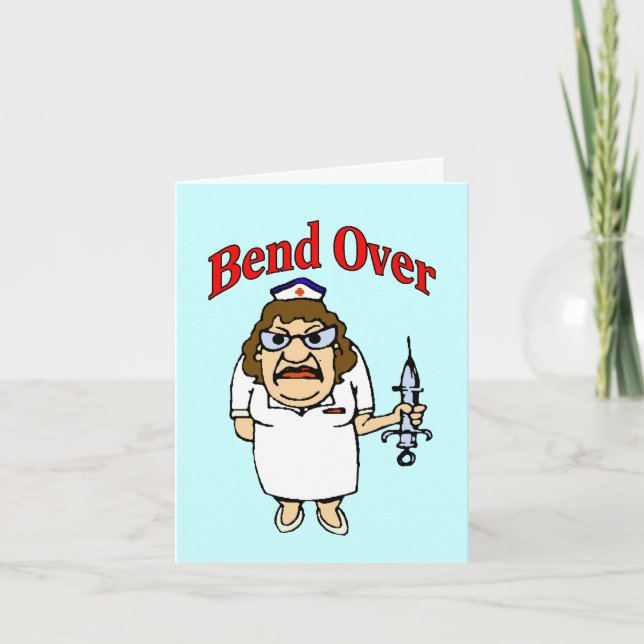 Tarjeta Bend Over, Get Well (Anverso)