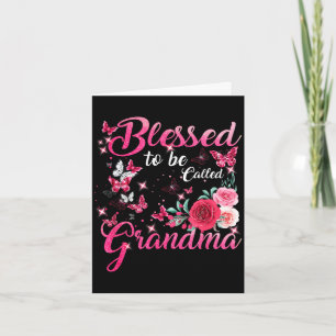 Tarjeta Bendecida por ser llamada abuela floral día de las
