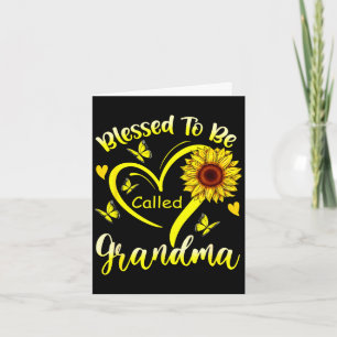 Tarjeta Bendecida por ser llamada abuela floral girasol