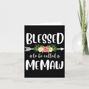 Tarjeta Bendecida por ser llamada diseño de flecha floral