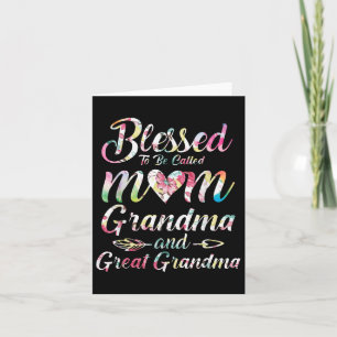 Tarjeta Bendecida por ser llamada Mamá Abuela Bisabuela