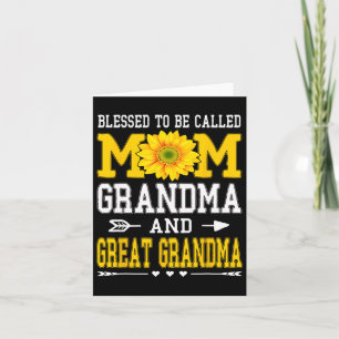 Tarjeta Bendecida por ser llamada Mamá Abuela Bisabuela Mo