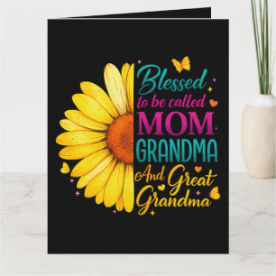 Tarjeta Bendecida por ser llamada mamá abuela genial