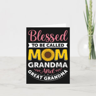 Tarjeta Bendecida por ser llamada Mamá Abuela Girasol Madr
