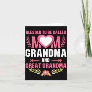Tarjeta Bendecida por ser llamada mamá bisabuela día de la
