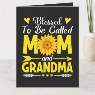 Tarjeta Bendecida por ser llamada Mamá y Abuela