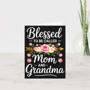 Tarjeta Bendecida por ser llamada mamá y abuela camiseta m