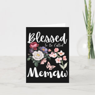 Tarjeta Bendecida por ser llamada Memaw Mujeres Floral Dul