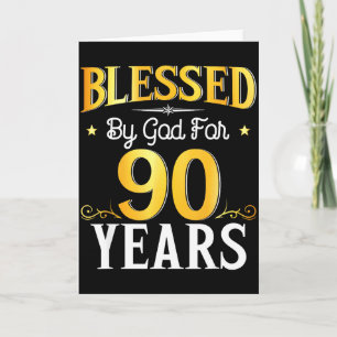 Tarjeta Bendecido Por Dios Durante 90 Años Cumpleaños 90 H