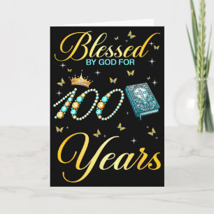 Tarjeta Bendecido Por Dios Por 100 Años Cumpleaños 100