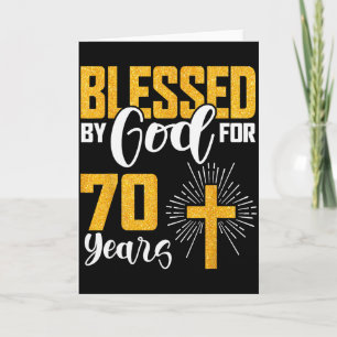 Tarjeta Bendecido Por Dios Por 70 Años Cumpleaños 70