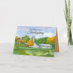 Tarjeta Bendición de Acción de Gracias Biblia versus Cróni