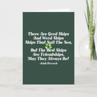 Bendición de amistad irlandesa Buena nave cumpleañ