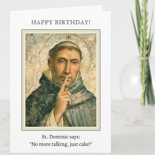 Tarjeta Bendición de cumpleaños de Santo Domingo Religioso (Subido por el creador)