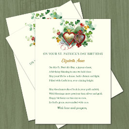 Tarjeta Bendición de cumpleaños del día de San Patricio Tr