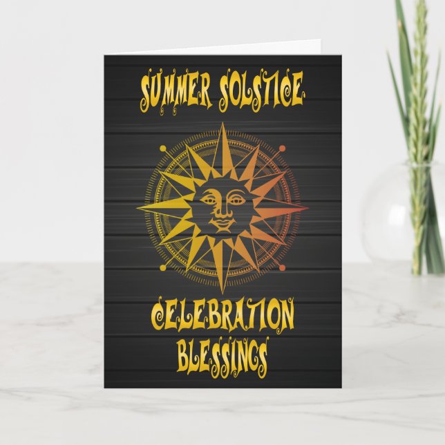 Tarjeta Bendición de la Celebración del Sol del Solsticio  (Anverso)