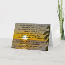 Tarjeta Bendición de la foto de la puesta del sol de la