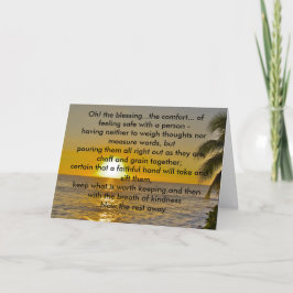 Tarjeta Bendición de la foto de la puesta del sol de la