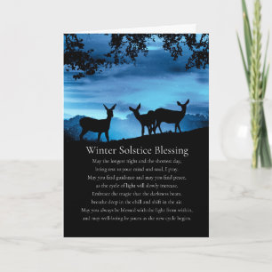 Tarjeta Bendición de Yule del Solsticio de Invierno en la 