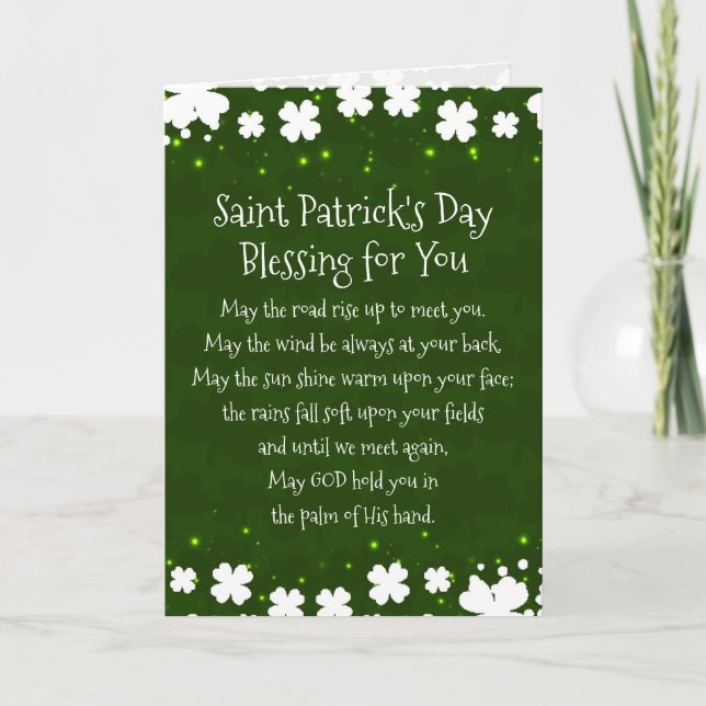 Tarjeta Bendición del Día de San Patricio por ti (Anverso)
