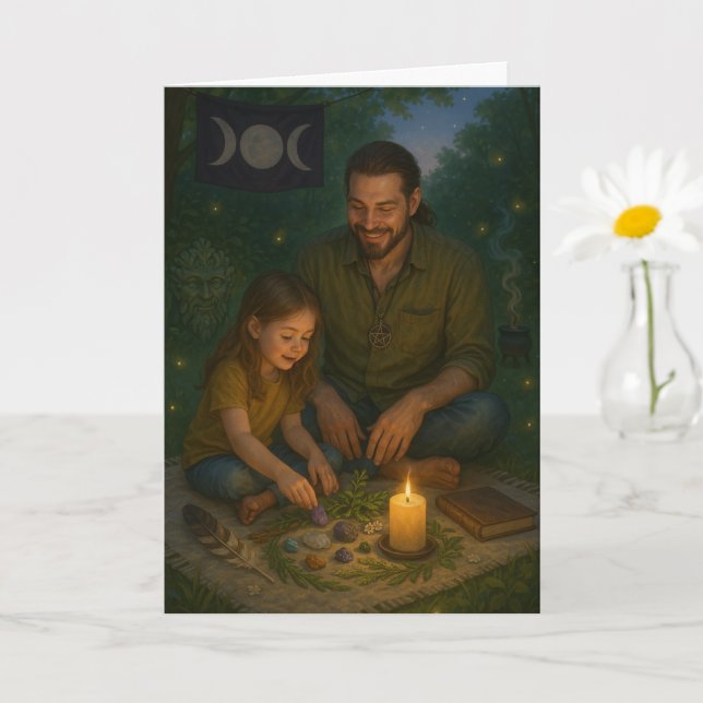 Tarjeta Bendición del Día del Padre Pagan (Planta pequeña)