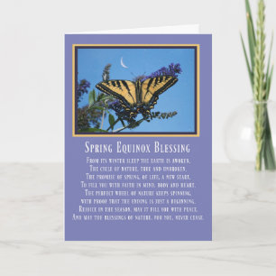 Tarjeta Bendición del equinoccio de primavera de Ostara co