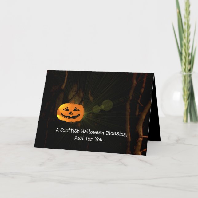 Tarjeta Bendición escocesa de Halloween - (Anverso)
