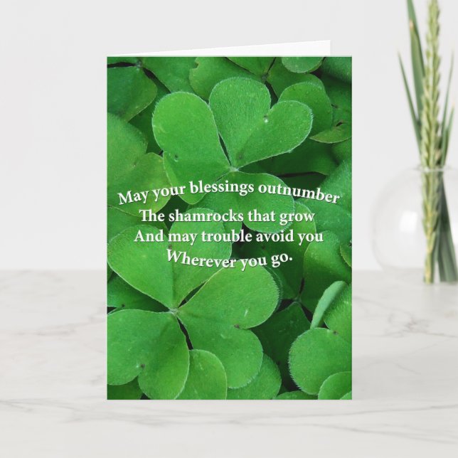 Tarjeta Bendición irlandesa (Anverso)